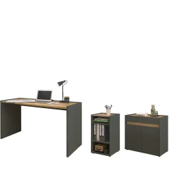 Home Office Schreibtisch und Stauraum - Ahilav (dreiteilig)