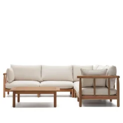 Indoor Outdoor Ecksofa & Tisch - Perconia (zweiteilig)