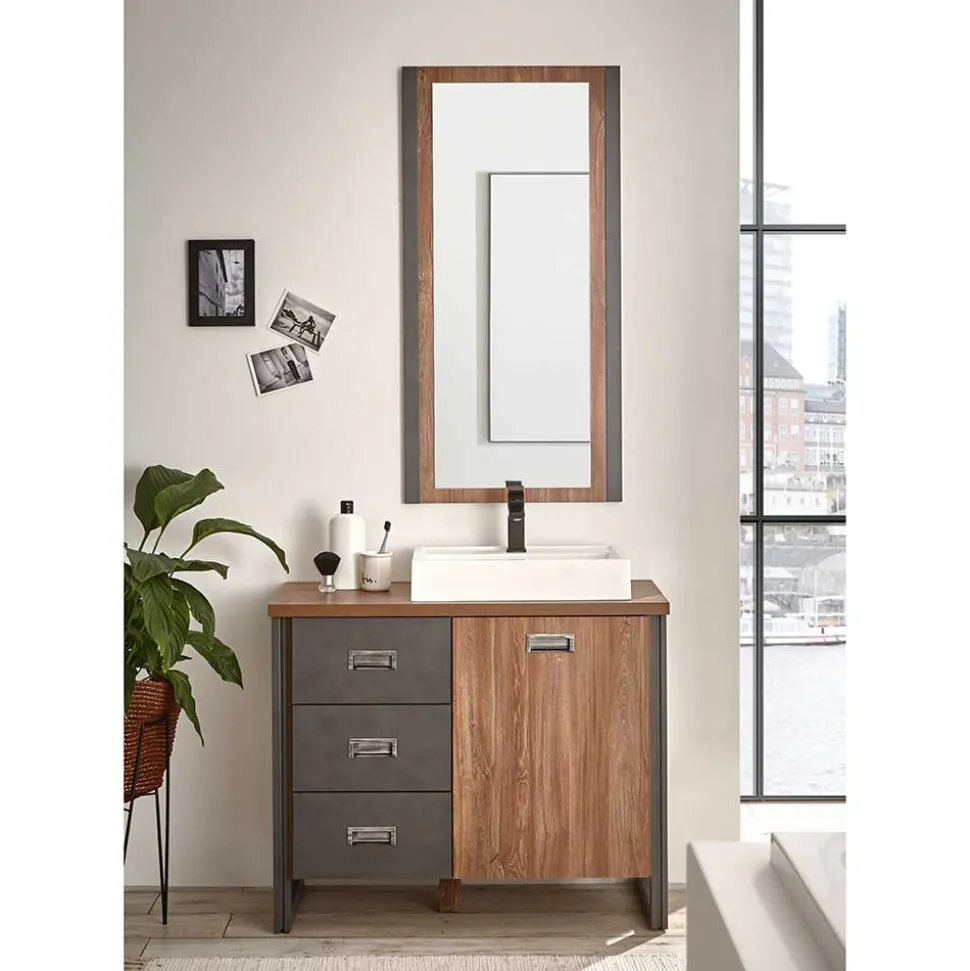 Industrial Bad Waschplatz mit Spiegel - Forawas (zweiteilig)