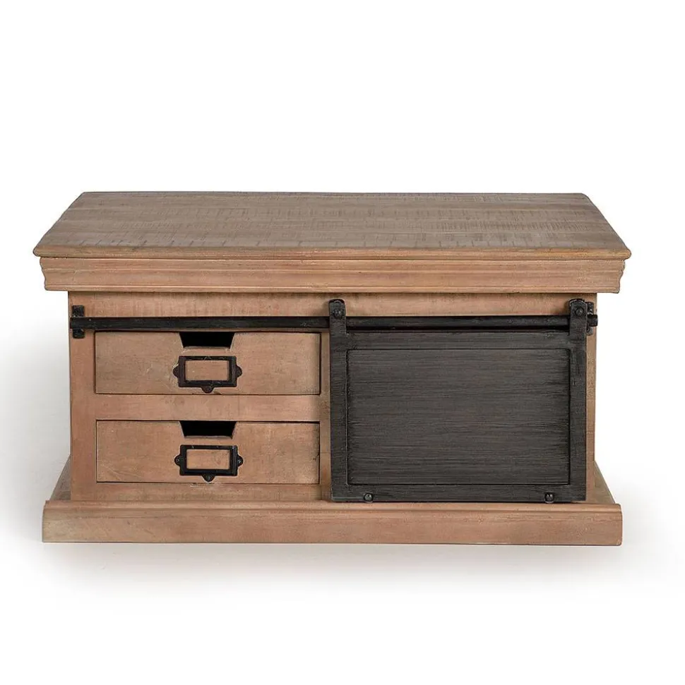 Industrial Chic Couchtisch mit Stauraum - Jantonia