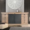 Industrial Chic Sideboard mit Schiebetüren - Jantonia