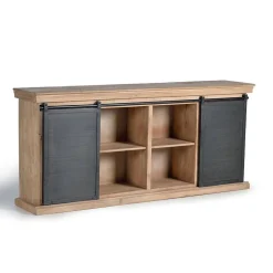 Industrial Chic Sideboard mit Schiebetüren - Jantonia