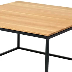 Industrial Design Couchtisch aus Wildeiche massiv - Pyarco