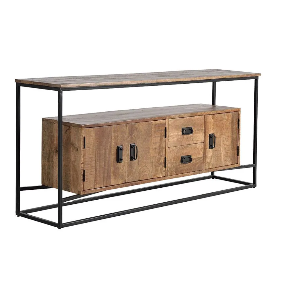 Industrial Design Sideboard aus Massivholz - Olmidava