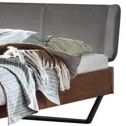 Industrial Doppelbett in Nussbaum Braun - Lavrin