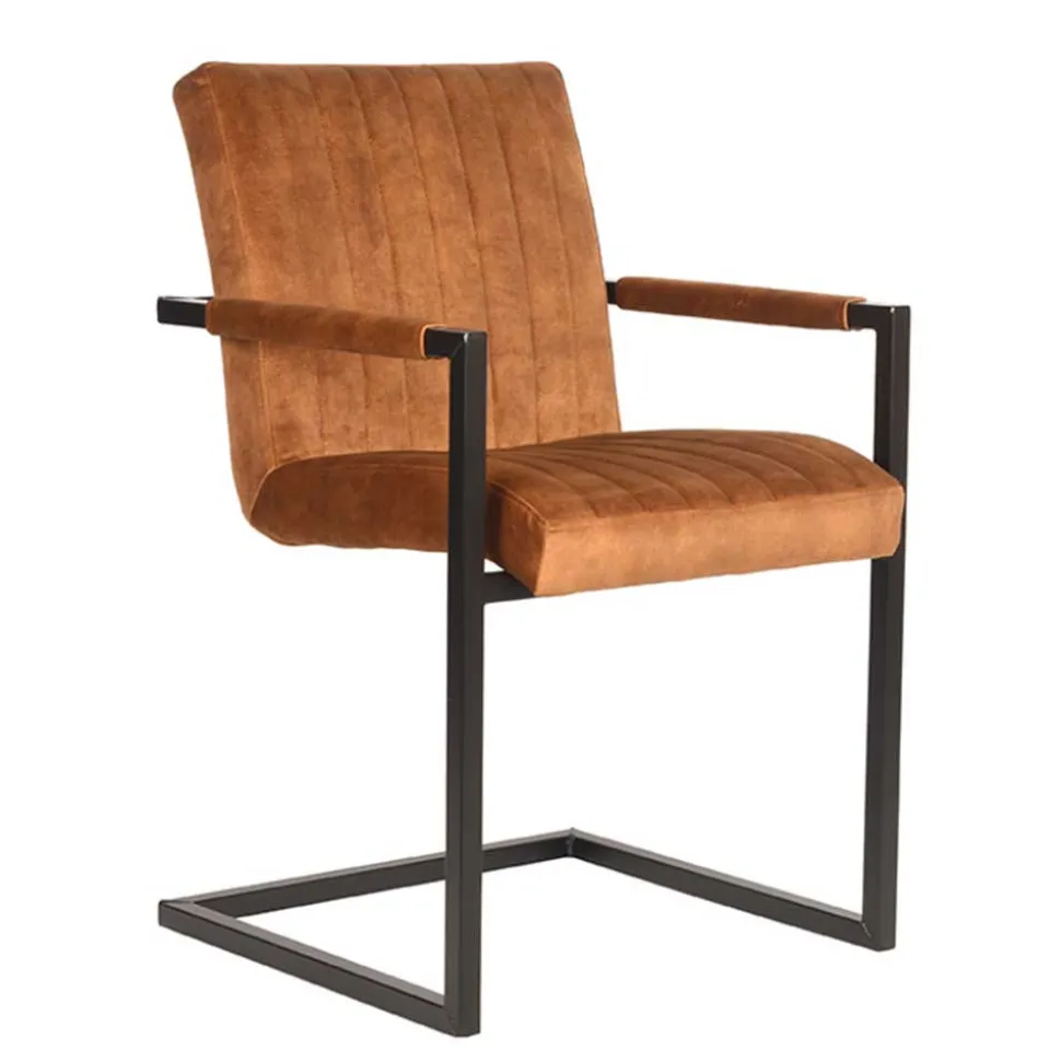 Industrial Freischwinger mit Armlehnen - Allaire (2er Set)