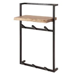 Industrial Garderobe mit Ablageboden aus Akazie - Wandawo