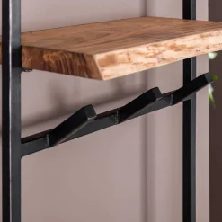 Industrial Garderobe mit Ablageboden aus Akazie - Wandawo