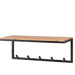 Industrial Garderobe mit Hutboden aus Akazie - Seletana