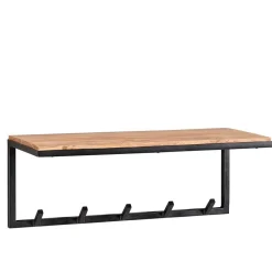 Industrial Garderobe mit Hutboden aus Akazie - Seletana