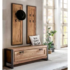 Industrial Garderobenpaneele & Schuhbank - Mendoza (dreiteilig)