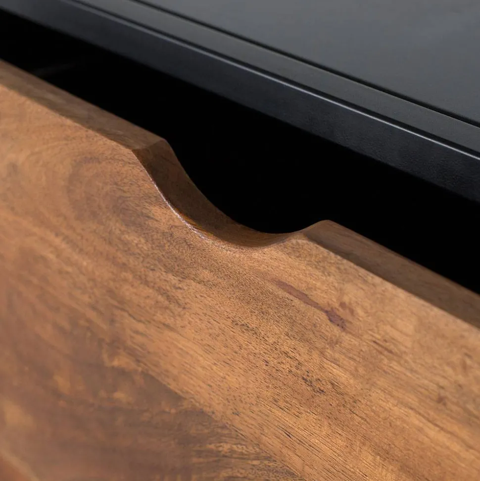 Industrial Kommode mit Glastüren - Hayato