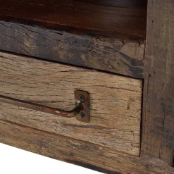 Industrial TV Kommode aus Altholz und Metall - Stock