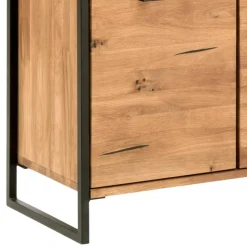 Industrial-Kommode aus Wildeiche Massivholz - Ingbo