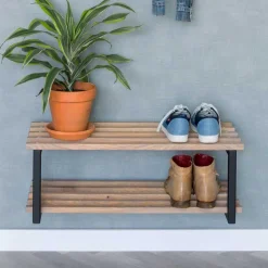 Industry Schuhregal in Schwarz & Natur - Zoccos