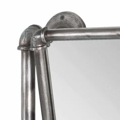 Industry Spiegel mit Rahmen aus Stahlrohren Manicos & 5 Haken