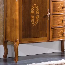 Italienische Barock Kommode Natale mit Nussbaum Furnier