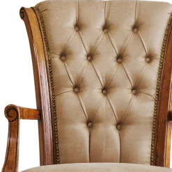 Italienischer Design Bürostuhl in Beige Kunstleder - Albro