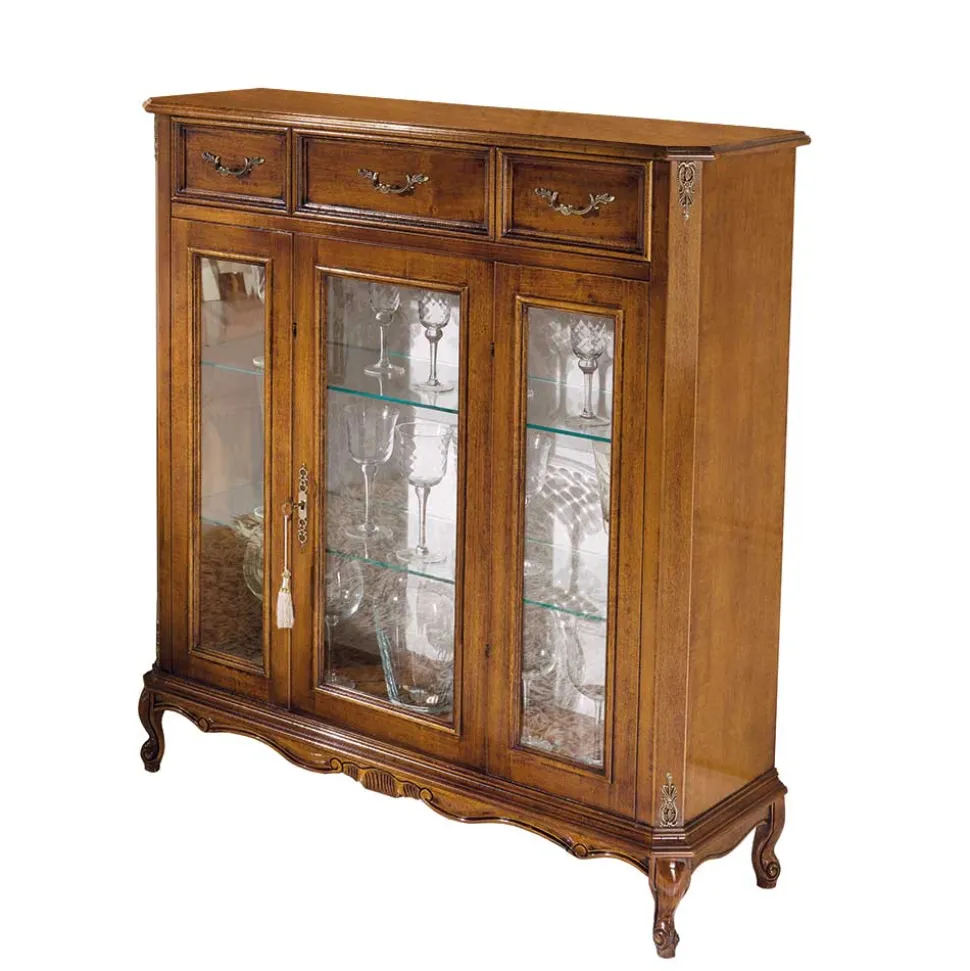 Italienischer Vitrinenschrank 107x100x46 cm - Carlenna II