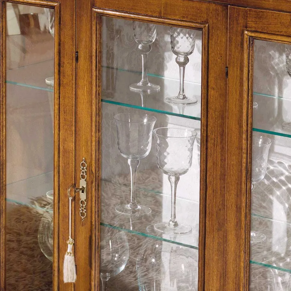 Italienischer Vitrinenschrank 107x100x46 cm - Carlenna II