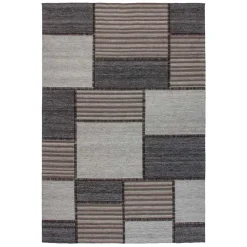 Jacquard Teppich im Patchwork Look modern - Modiass