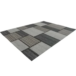 Jacquard Teppich im Patchwork Look modern - Modiass