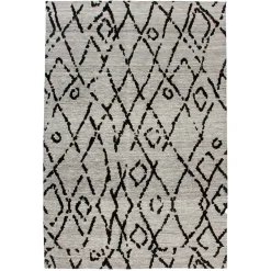 Jacquard Teppich in Grau und Schwarz - Aurora