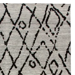 Jacquard Teppich in Grau und Schwarz - Aurora