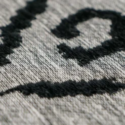 Jacquard Teppich in Grau und Schwarz - Aurora