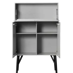 Japandi Barschrank in Hellgrau - Looning