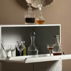 Japandi Barschrank in Hellgrau - Looning