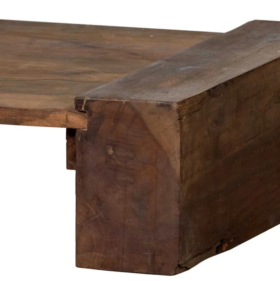 Japandi Couchtisch in Dunkelbraun - Houston