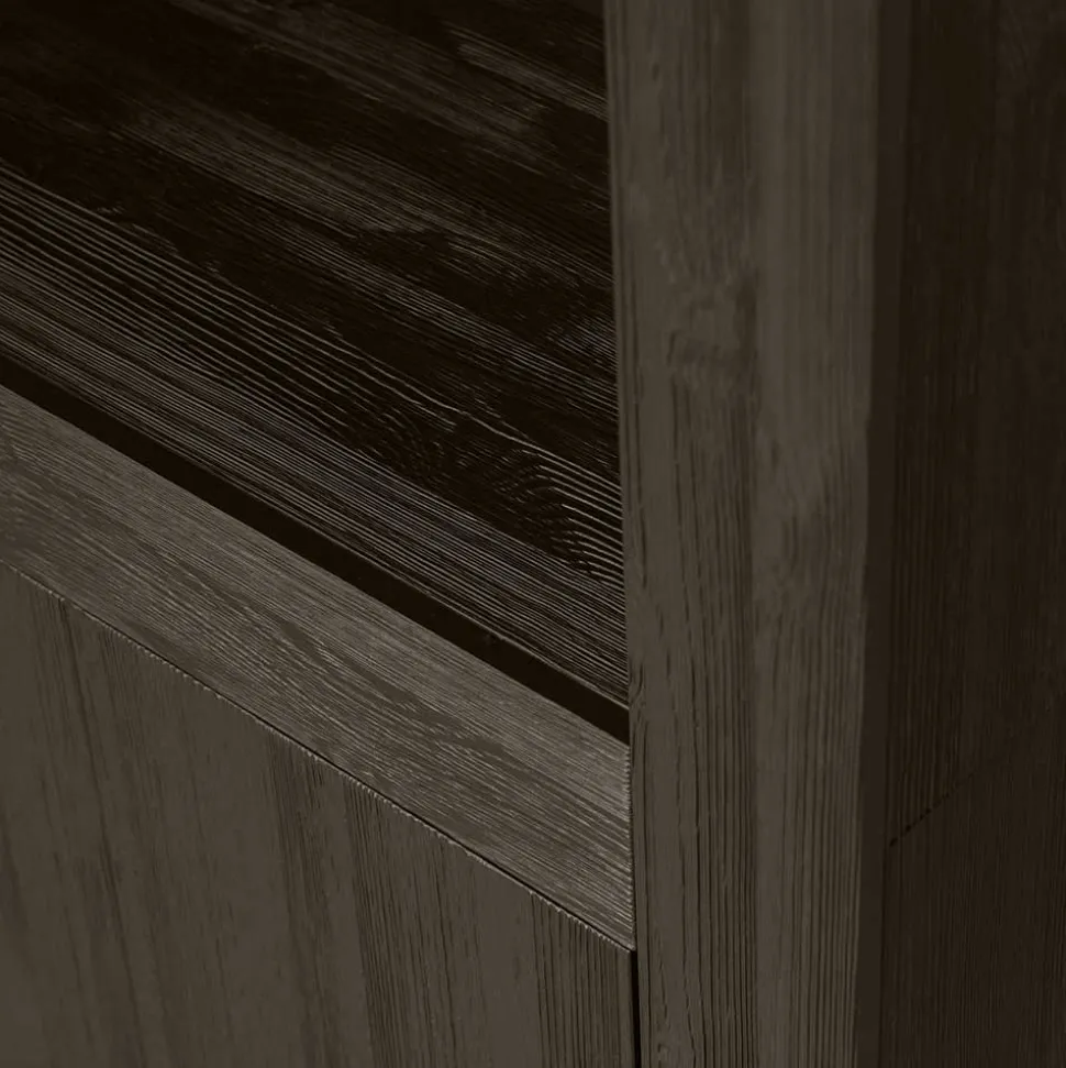 Japandi Regal mit drei Fächern und Tür - Bocca