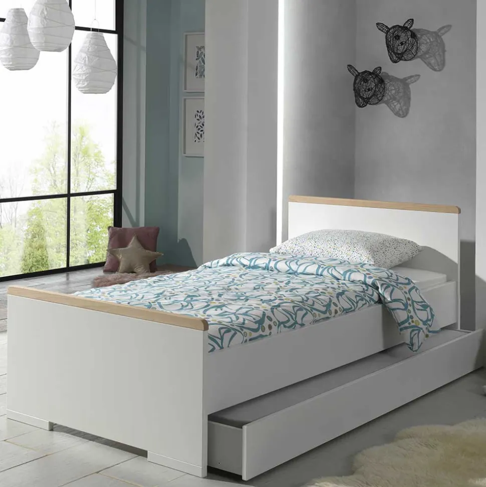 Jugendbett & Nachtkommode & Schrank - Eldrus (dreiteilig)