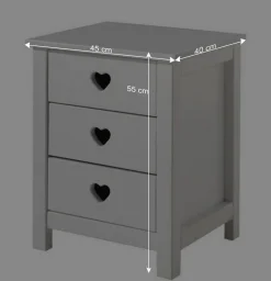 Jugendzimmer Möbel Set Grandory mit Himmelbett (dreiteilig)