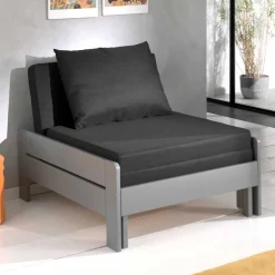 Jugendzimmer Schlafsessel in Grau & Schwarz - Fortoria