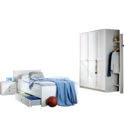 Jugendzimmermöbel Masculino in Weiß Set (sechsteilig)