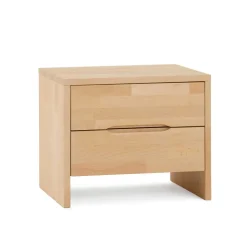 Kantige Nachtkommode aus Buche Miller Massivholz lackiert