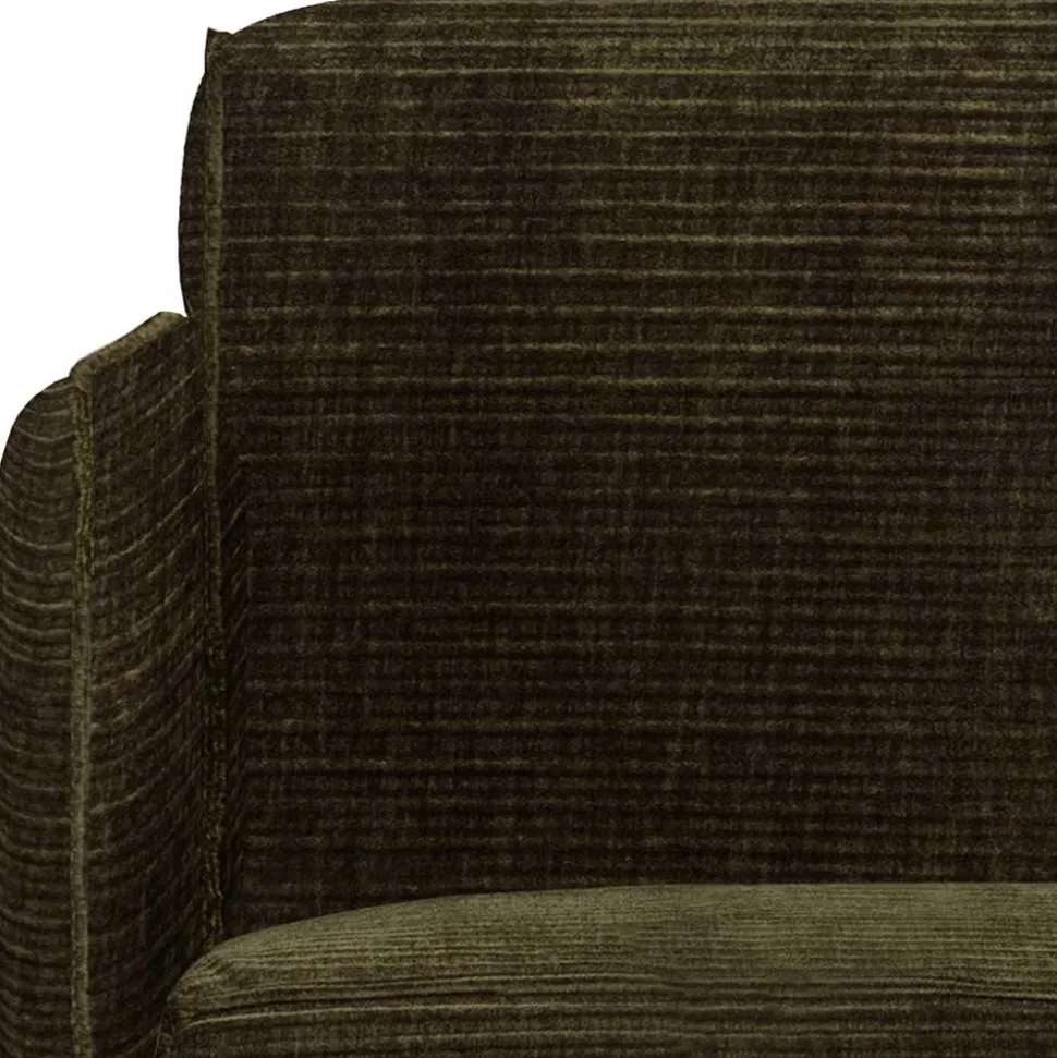 Kantiger Federkernsessel in Dunkelgrün - Usseaux