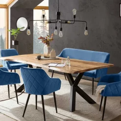 Küchenbank in Blau mit Schwarz - Zarcon