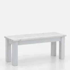 Küchenbank in Weiß aus Kiefer - Molzau