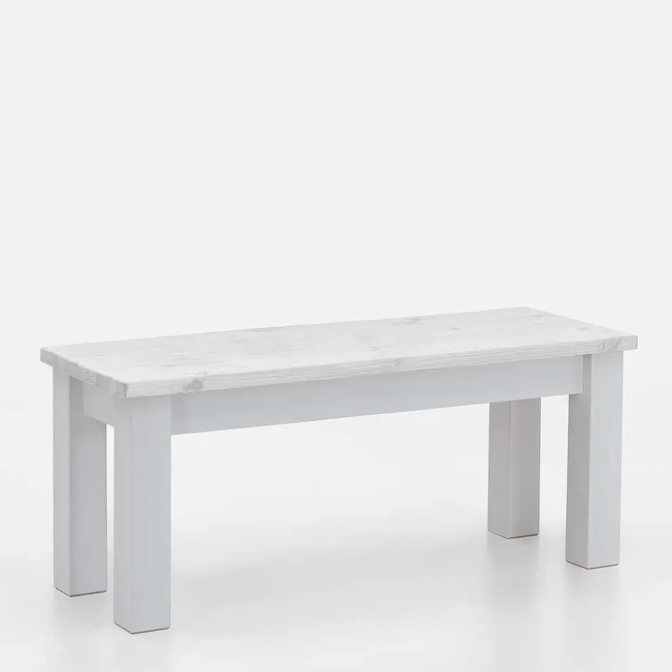 Küchenbank in Weiß aus Kiefer - Molzau