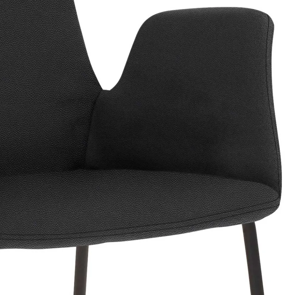 Küchenhocker mit Lehne & Armlehnen - Solino