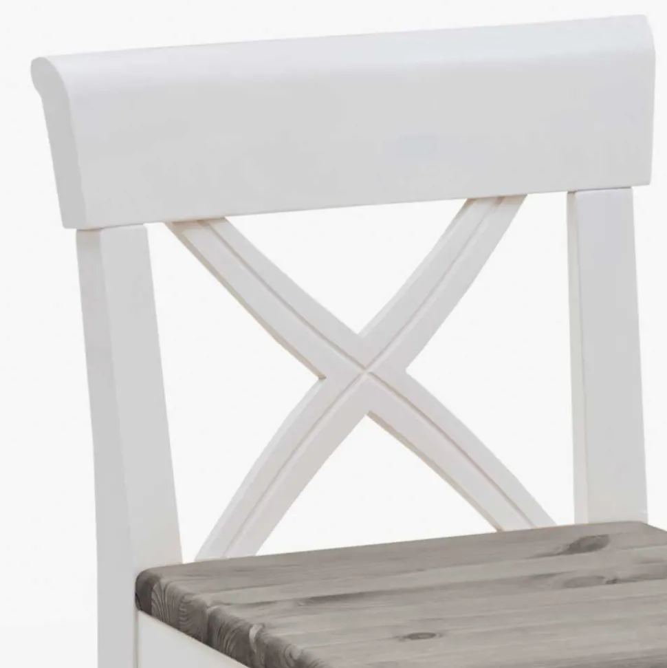 Küchenhocker Yoan in Weiß Grau