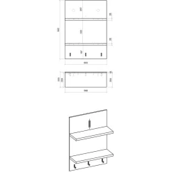 Küchenmöbel mit Theke in Weiß & Grau - Eture (sechsteilig)