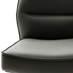 Küchenstuhl aus Leder und Edelstahl - Simael (2er Set)