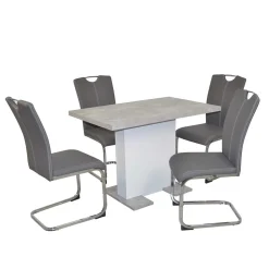 Küchentisch & Swingstühle Kombination - Abigail (fünfteilig)