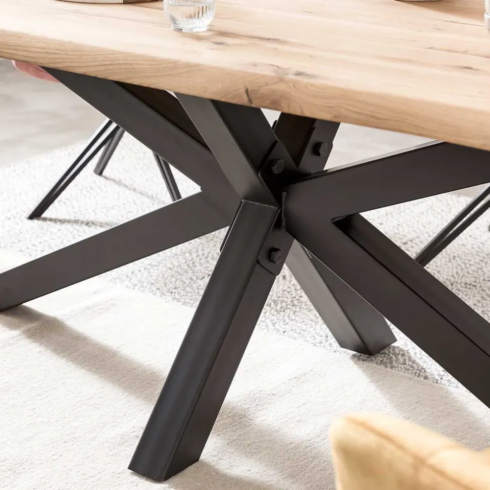 Küchentisch mit Baumkanten Eiche - Deconda