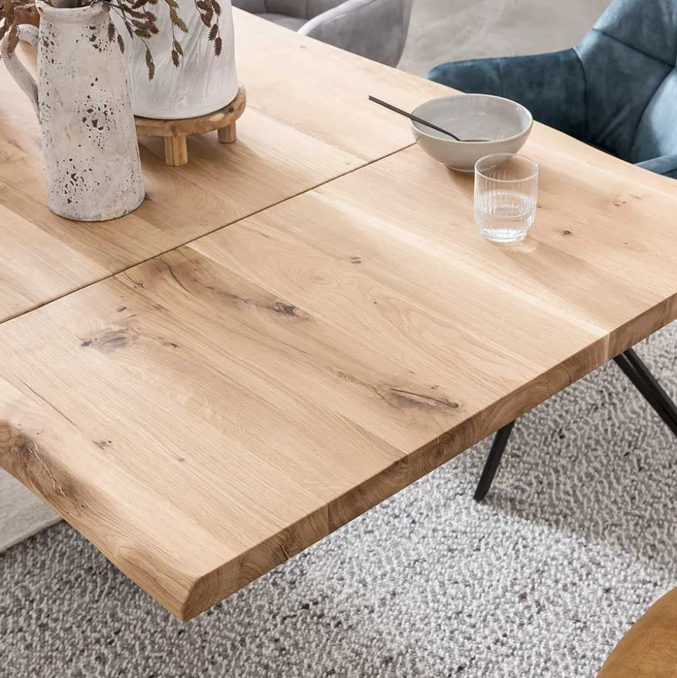 Küchentisch mit Baumkanten Eiche - Deconda