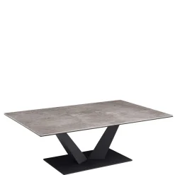 Keramik Wohnzimmertisch mit V Säulengestell - Ravela